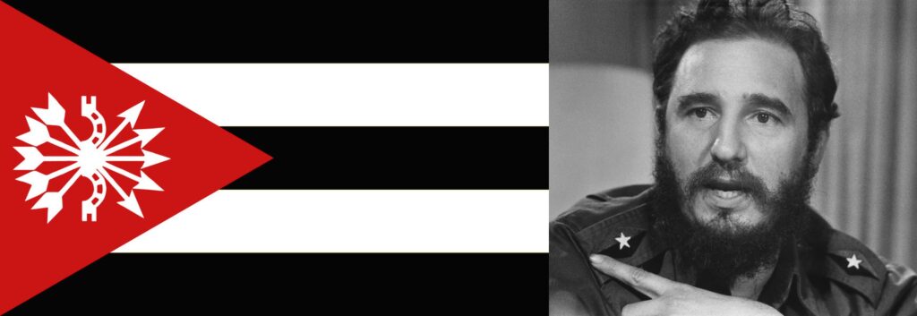cuba flag castro combined